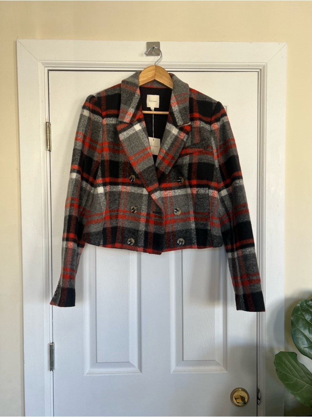 Favorite Daughter Croppez Plaid Blazer